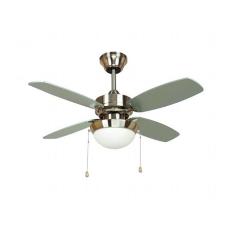 YOSEMITE HOME DECOR YOSEMITE HOME DECOR ASHLEY-BBN 36 in. Ceiling Fan in Bright brush Nickel Finish with 72 in. lead wire ASHLEY-BBN